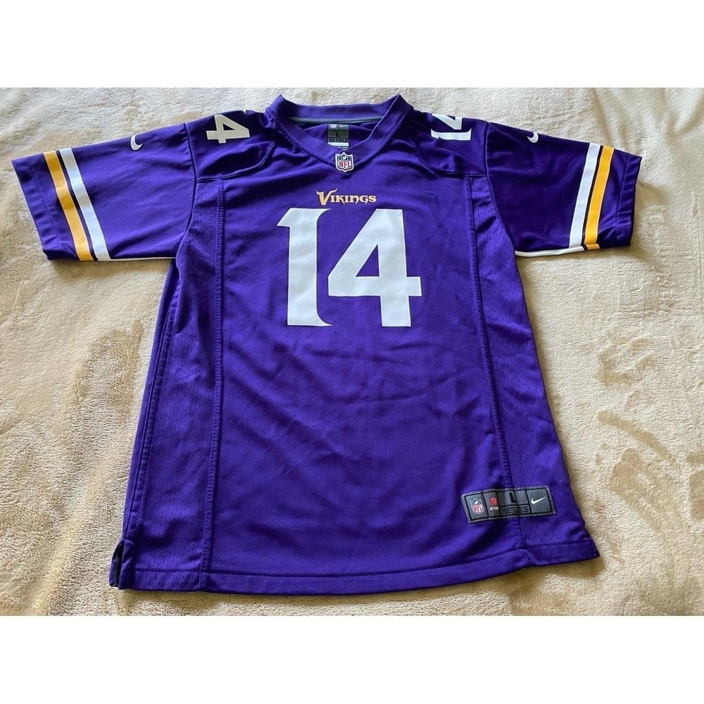 NFL Jersey Vikings Stephon Sewn Diggs 14 MN Large 14/16 Football s3